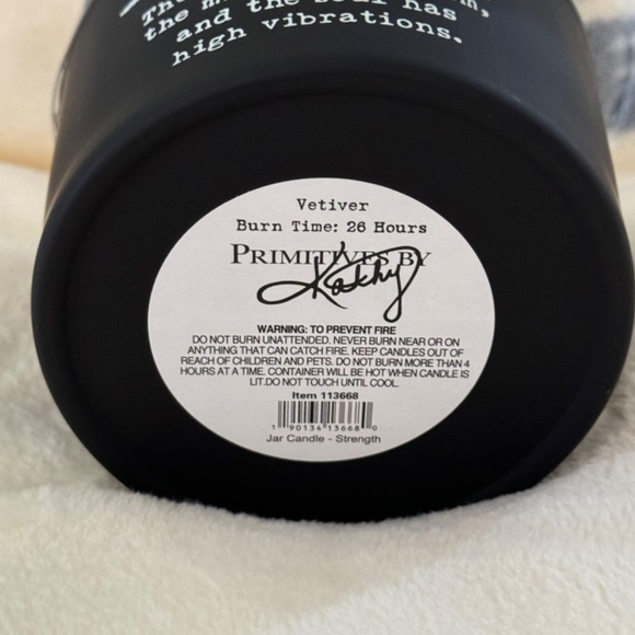 STRENGTH Lot x 2: Black Glass Candle Primitives by Kathy Morse Code Bracelet NEW - Picture 11 of 16